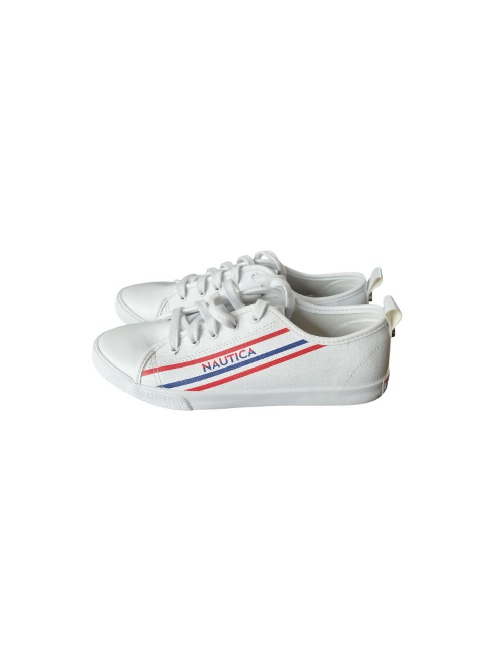 NWOT Nautica White Sneakers Women's Size 8.5 Preppy Nautical Summer Casual